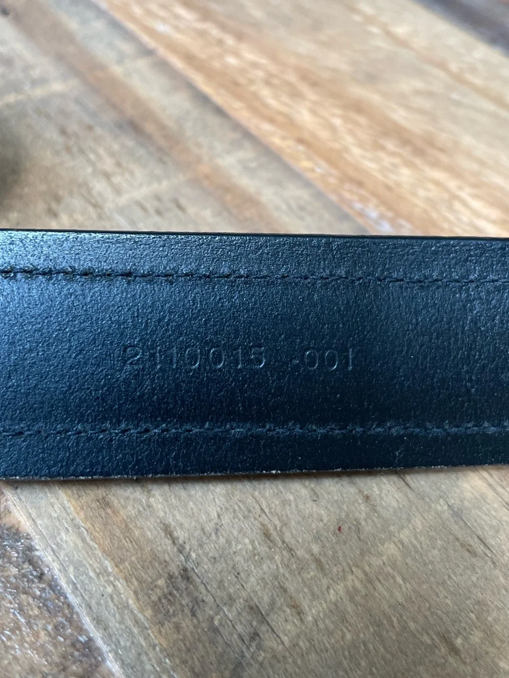 Polo Ralph Lauren Belt Black Italian Leather Solid Brass Buckle Stitch Mens 40